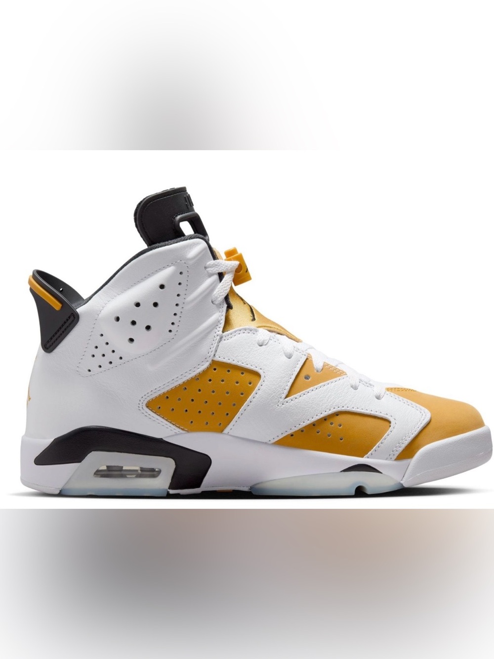 Nike Kids High-Top Sneakers White and Yellow with Black Accents Size 6Y